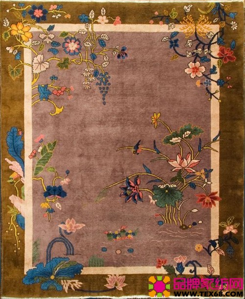 清新淡雅中国风民国时期地毯纹样鉴赏