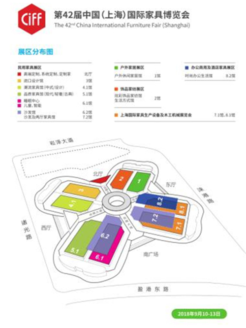 博览会展区分布图