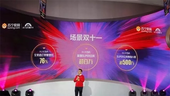 苏宁:全渠道订单量同比增长76%