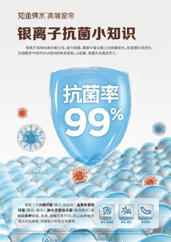 如鱼得水抗菌窗帘